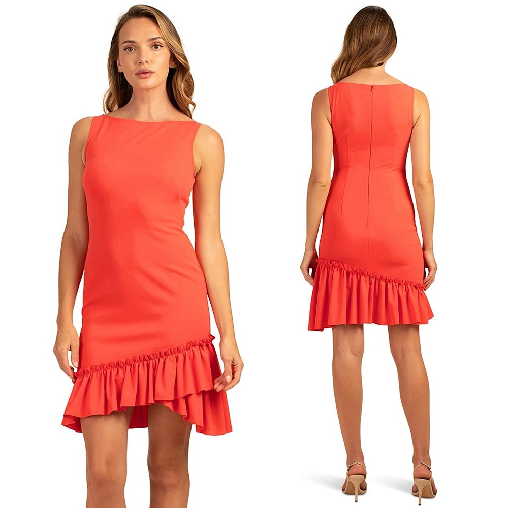 Trina Turk Ayan Sleeveless Ruffle Dress in Slushie | 4